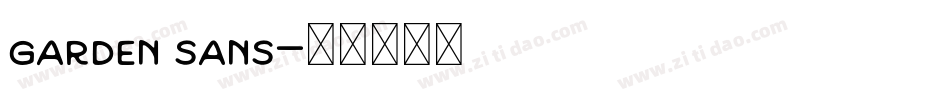Garden Sans字体转换